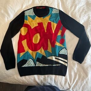 Run and Fly “POW” Sweater – Made in England, Loud & Colorful